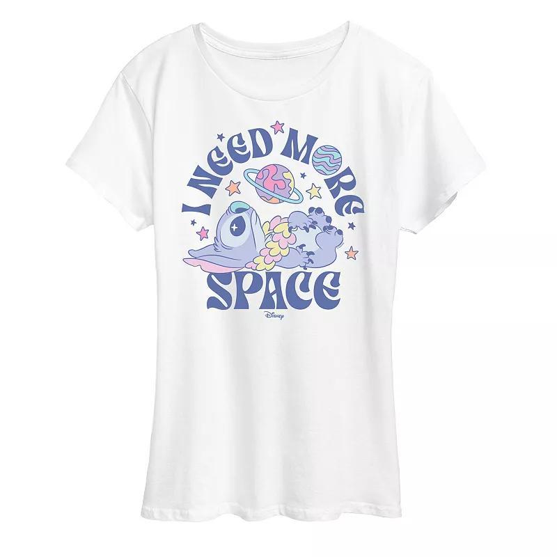 Disneys Lilo & Stitch Womens Need More Space Graphic Tee Blue Product Image