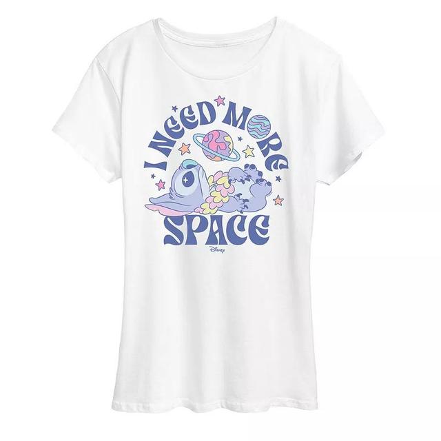 Disneys Lilo & Stitch Womens Need More Space Graphic Tee Blue Product Image