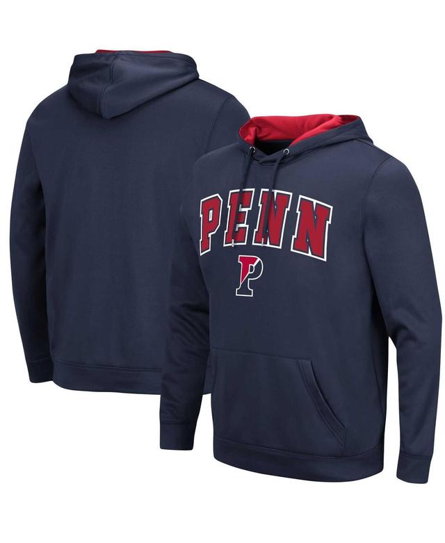 Mens Colosseum Navy Pennsylvania Quakers ResistancePullover Hoodie Product Image