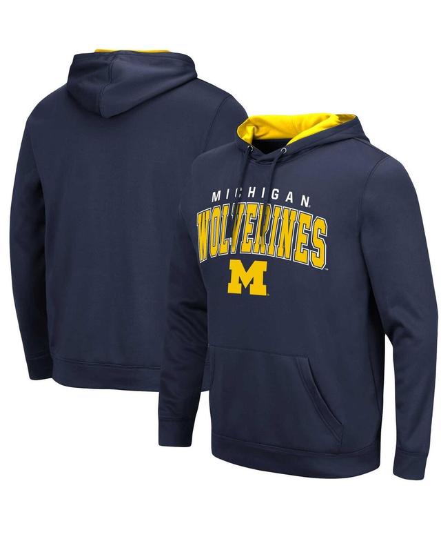 Mens Colosseum Navy Michigan Wolverines ResistancePullover Hoodie Product Image