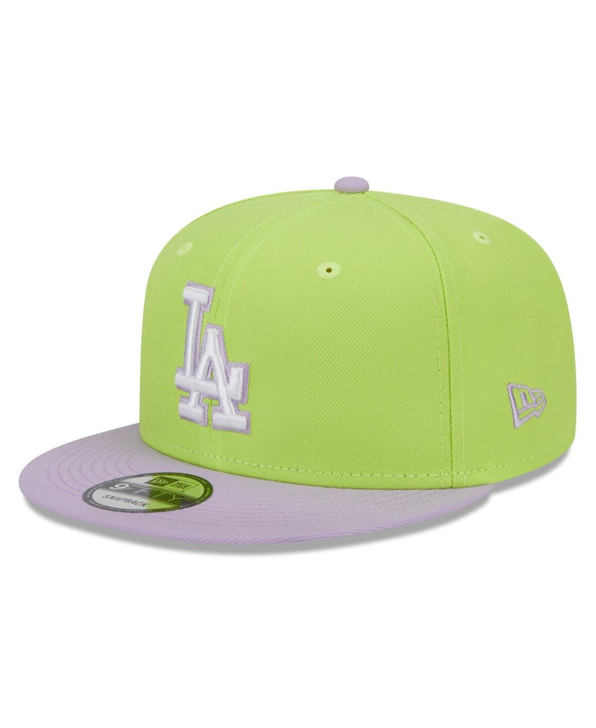 Mens New Era Neon Green/Purple Los Angeles Dodgers Spring Basic Two-Tone 9FIFTY Snapback Hat Product Image