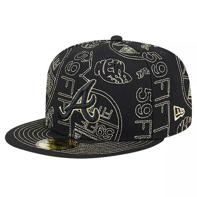 Mens New Era Atlanta Braves 59FIFTY Day Allover Fitted Hat Product Image