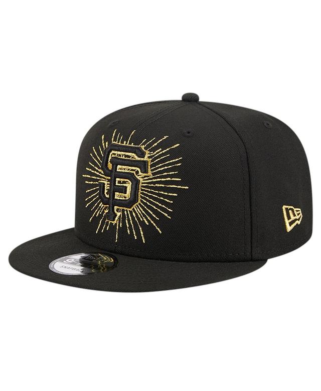 New Era Mens Black San Francisco Giants Metallic Logo 9FIFTY Snapback Hat Product Image