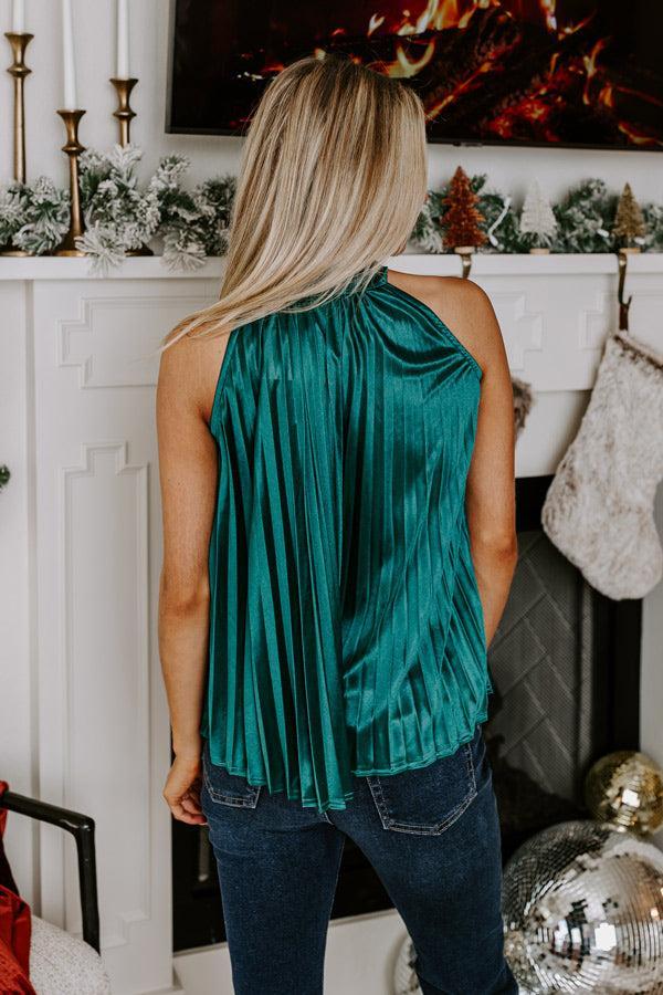 Friends To Lovers Shift Top In Hunter Green Product Image