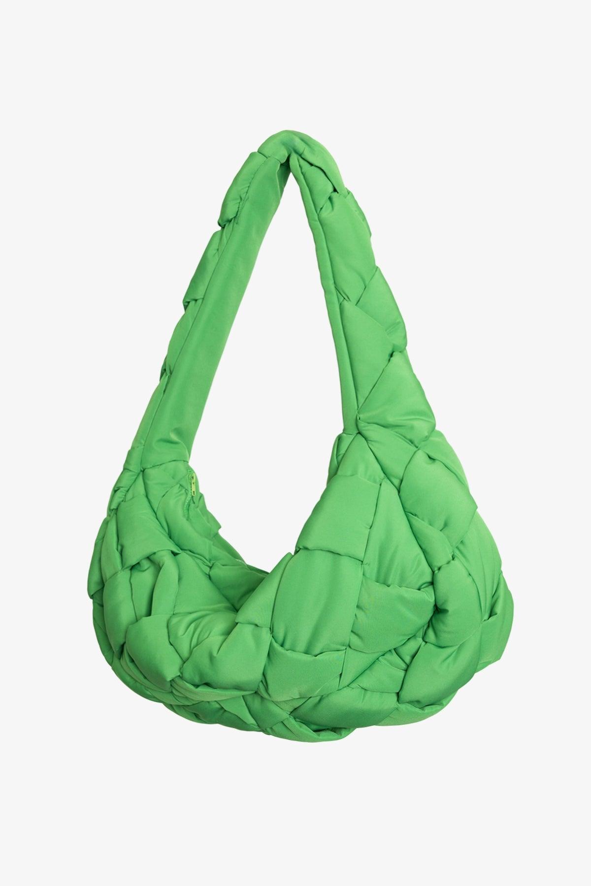 Quilted Cross Body Bag - Green Product Image