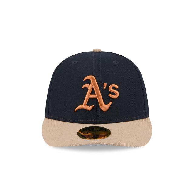 Oakland Athletics Blue Ivory Low Profile 59FIFTY Fitted Hat Male Product Image