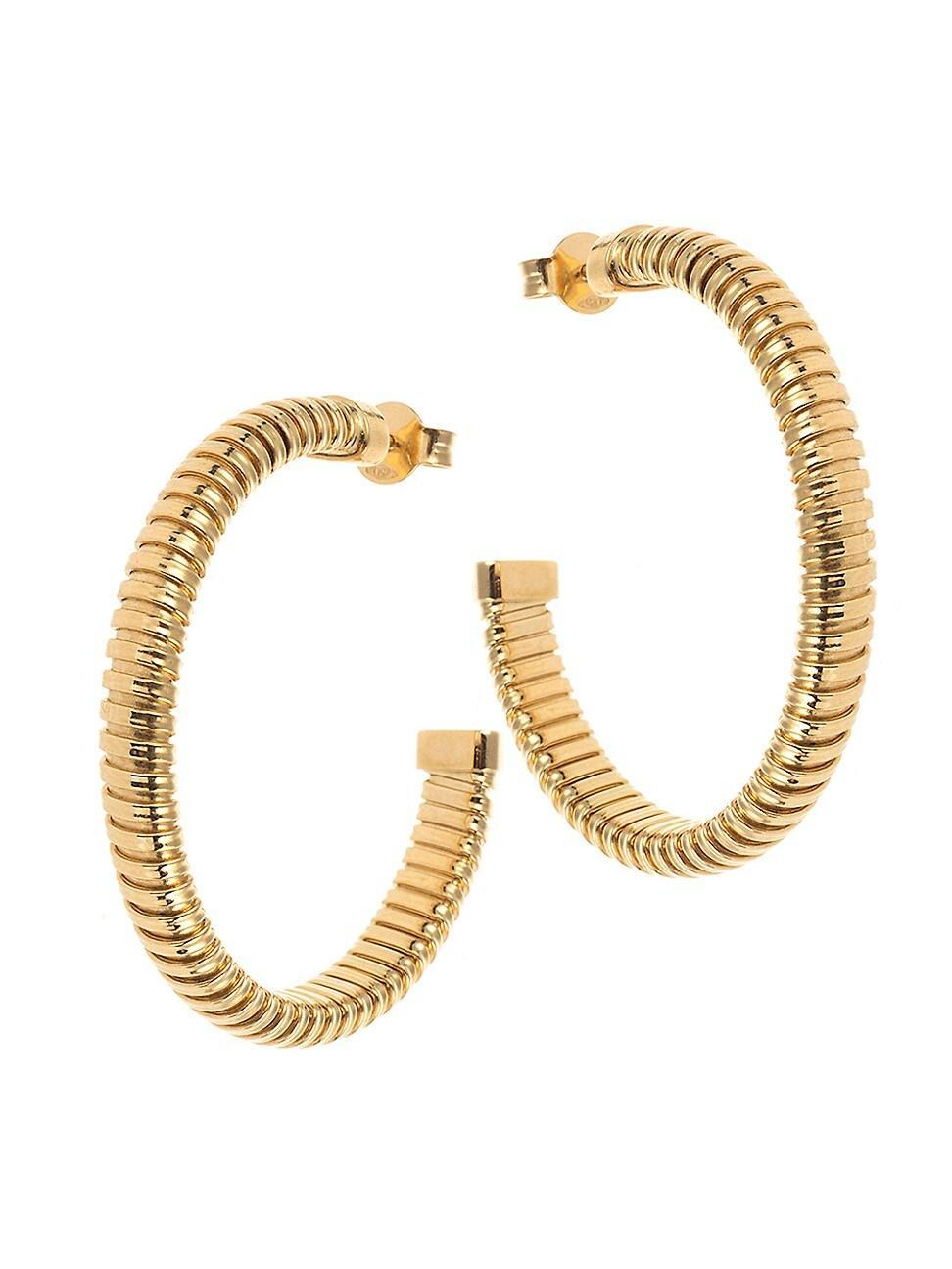 Womens Bagutta 18K Yellow Gold Tubogas Hoop Earrings Product Image