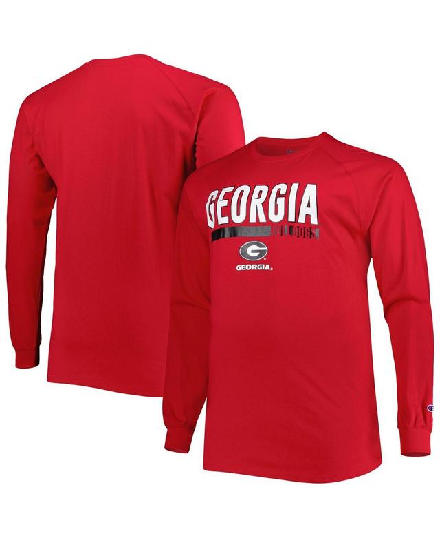 Mens Georgia Bulldogs Big & Tall Two-Hit Long Sleeve T-Shirt Product Image