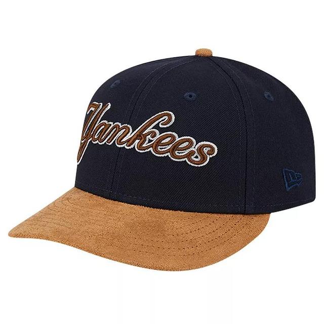 Mens New Era New York Yankees Team Suede Visor Low Profile 59FIFTY Fitted Hat Blue Product Image