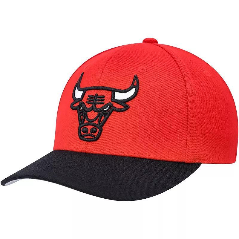 Mens Mitchell & Ness Red Chicago Bulls Mvp Team Two-Tone 2.0 Stretch-Snapback Hat - Red Product Image