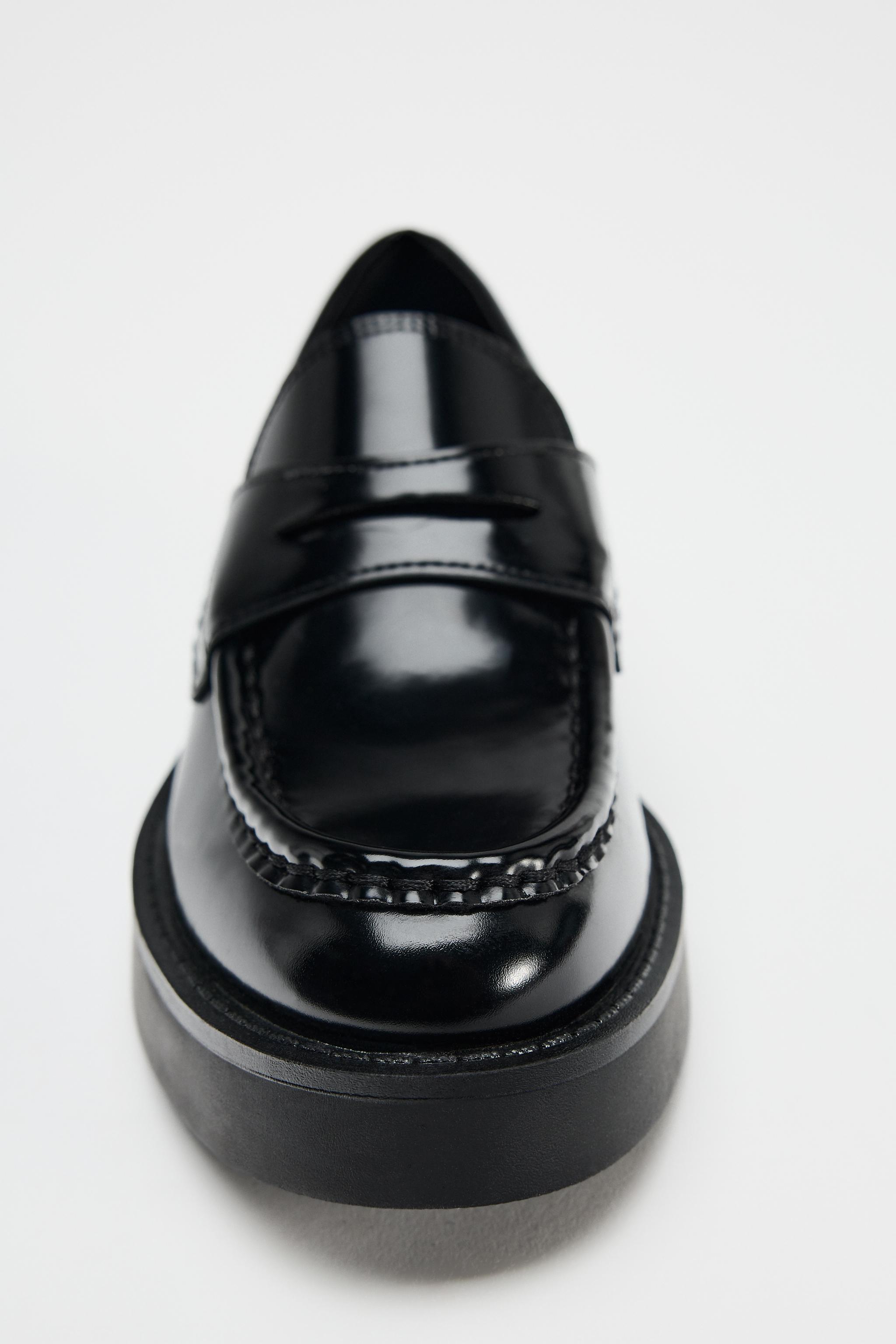 FAUX PATENT LEATHER SADDLE LOAFER Product Image