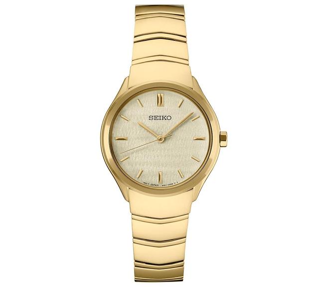 Seiko Womens Essentials Gold-Tone Stainless Steel Bracelet Watch 30mm Product Image