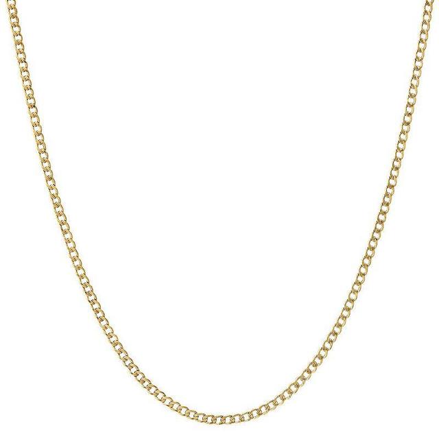 Jordan Blue 14k Gold Curb Chain Necklace, Womens Product Image