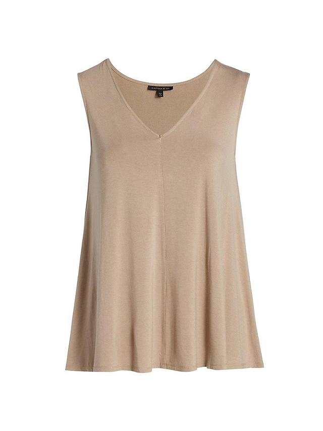 Womens Tolerance Draped Sleeveless Top Product Image