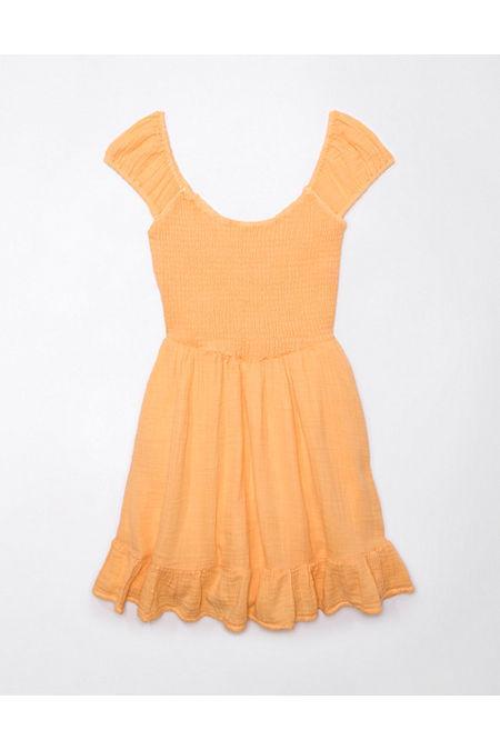 Smocked Bodice Gauze Mini Dress Women's Product Image