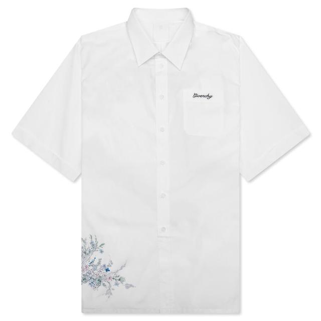 Flowers Poplin Shirt - White Male Product Image