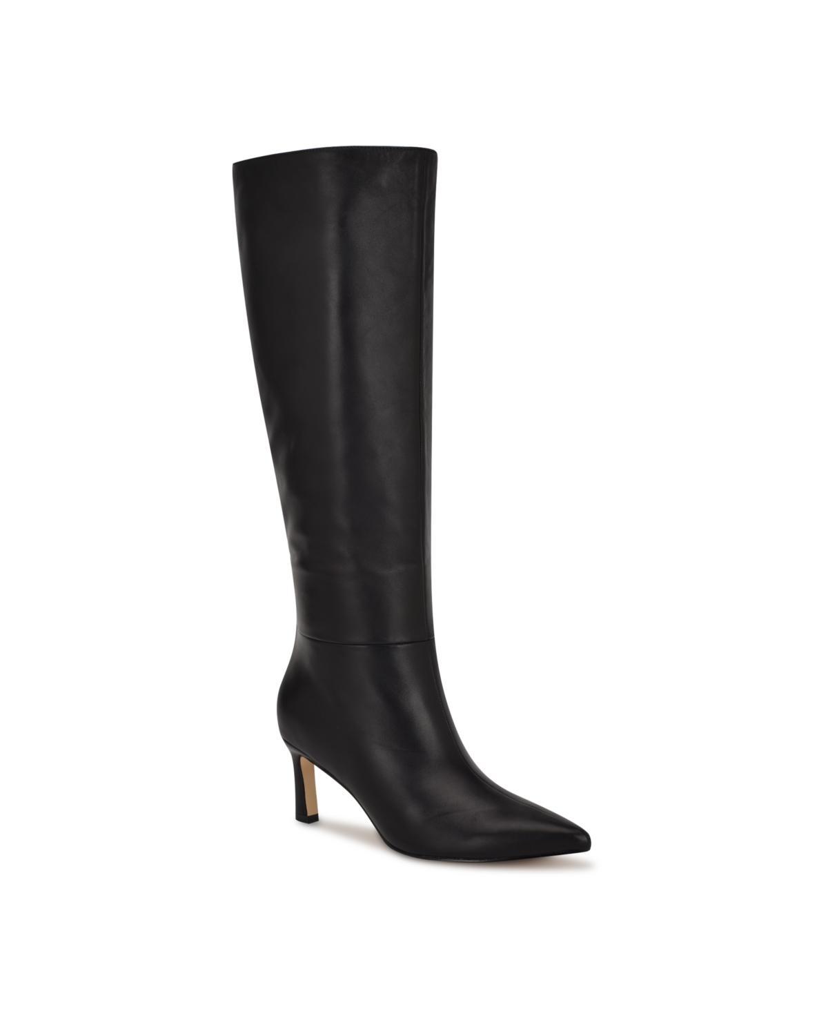 Nine West Womens Lorthey Pointy Toe Stiletto Heel Knee High Boots Product Image