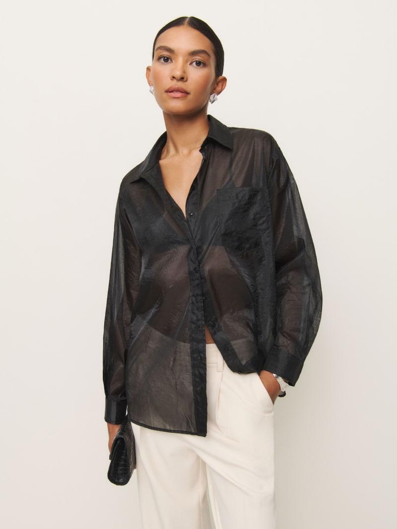 Eli Oversized Sheer Shirt Product Image