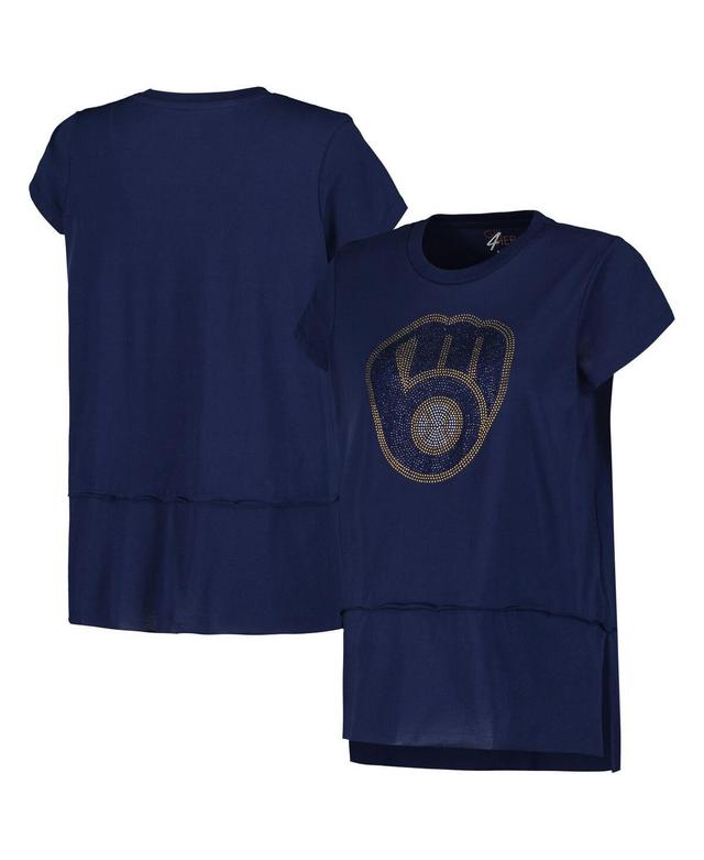 Womens G-iii 4Her by Carl Banks Navy Milwaukee Brewers Cheer Fashion T-shirt Product Image