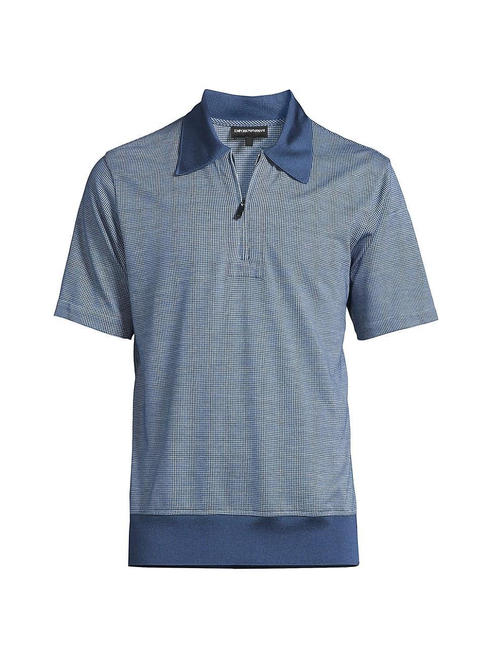 Mens Cotton-Blend Half-Zip Polo Shirt Product Image