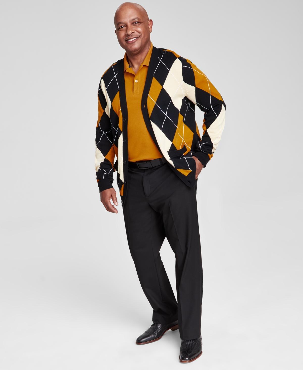 Club Room Mens Regular-Fit Argyle Cardigan, Created for Macys Product Image