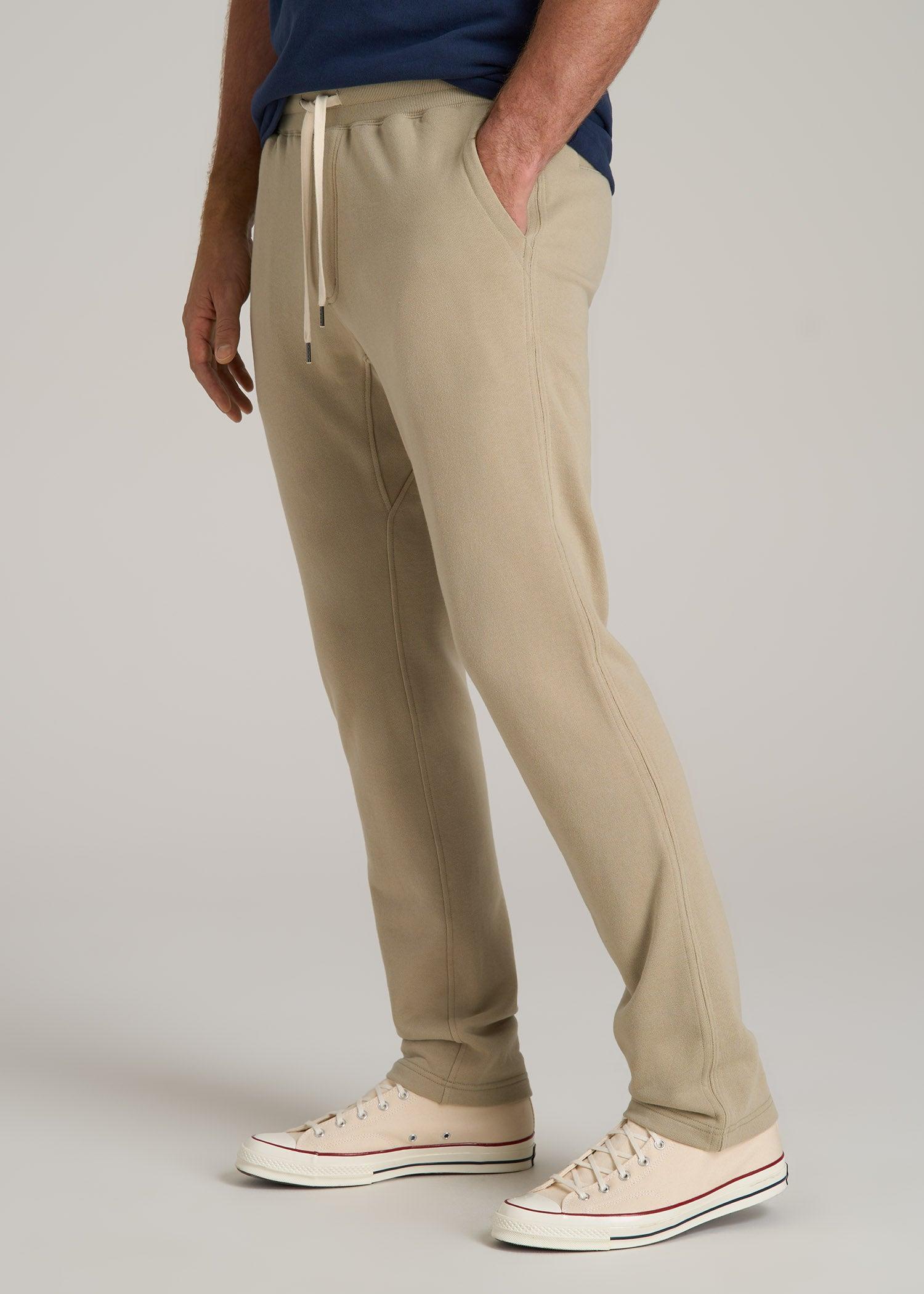 LJ&S Brushed Terrycloth Sweatpants for Tall Men in Vintage Buck Product Image