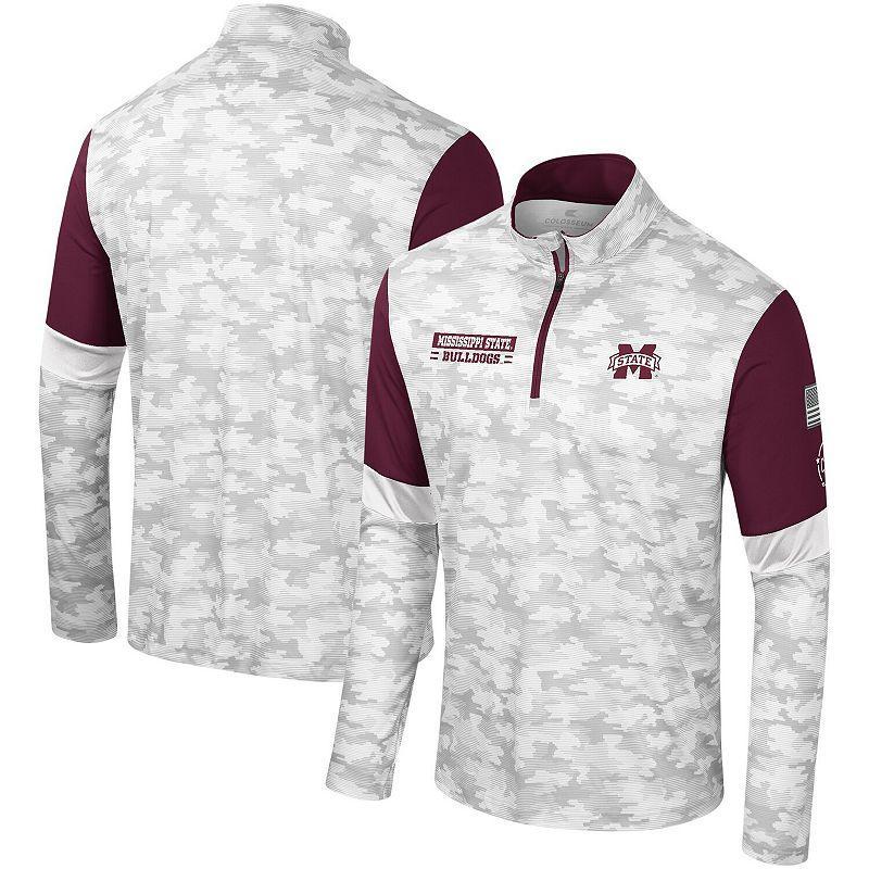 Mens Colosseum Camo Mississippi State Bulldogs OHT Military Appreciation Tomahawk Quarter-Zip Windshirt Product Image