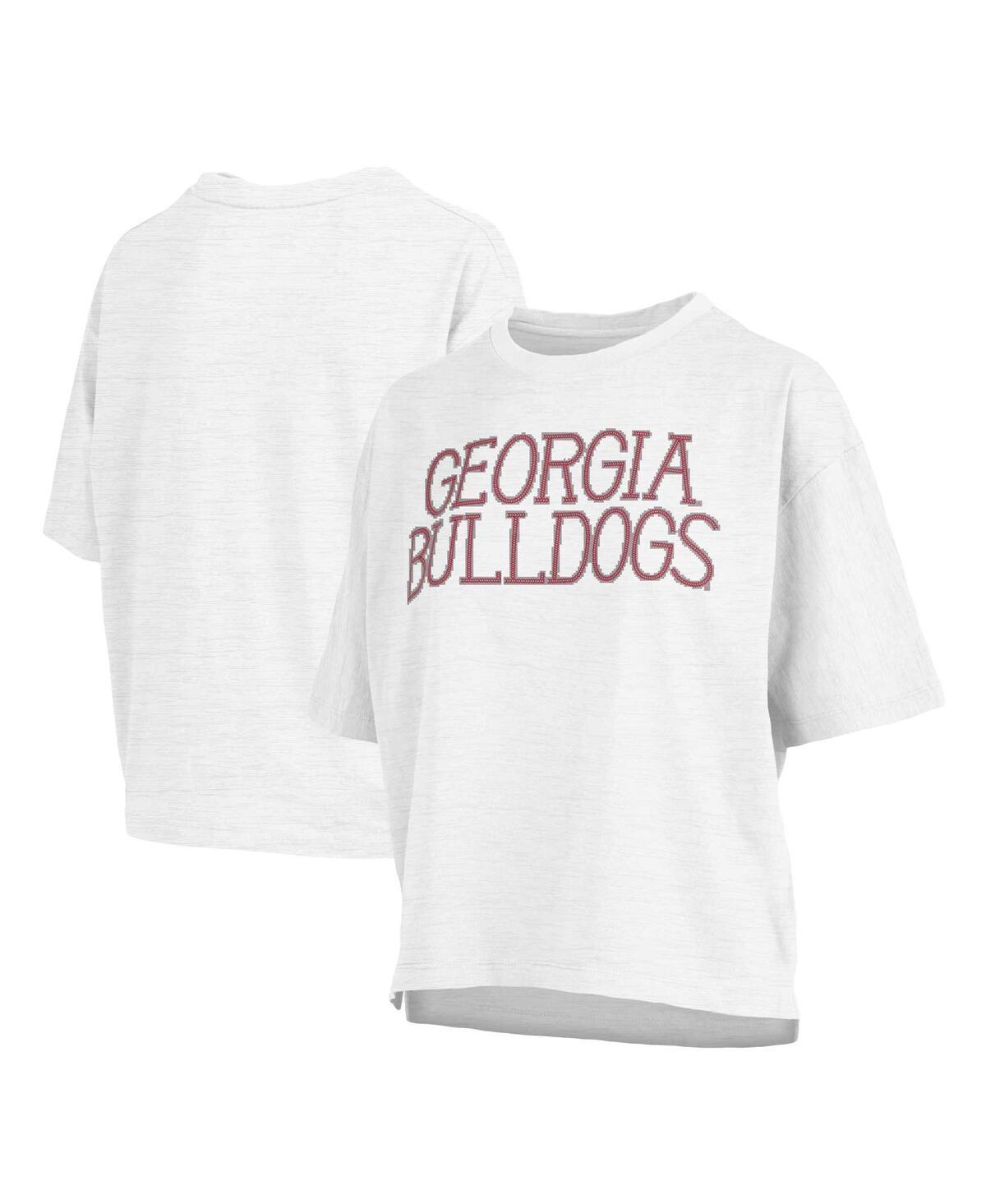 Womens Pressbox Georgia Bulldogs Motley Crew Chain Stitch Slub Waist Length Boxy T-Shirt Product Image