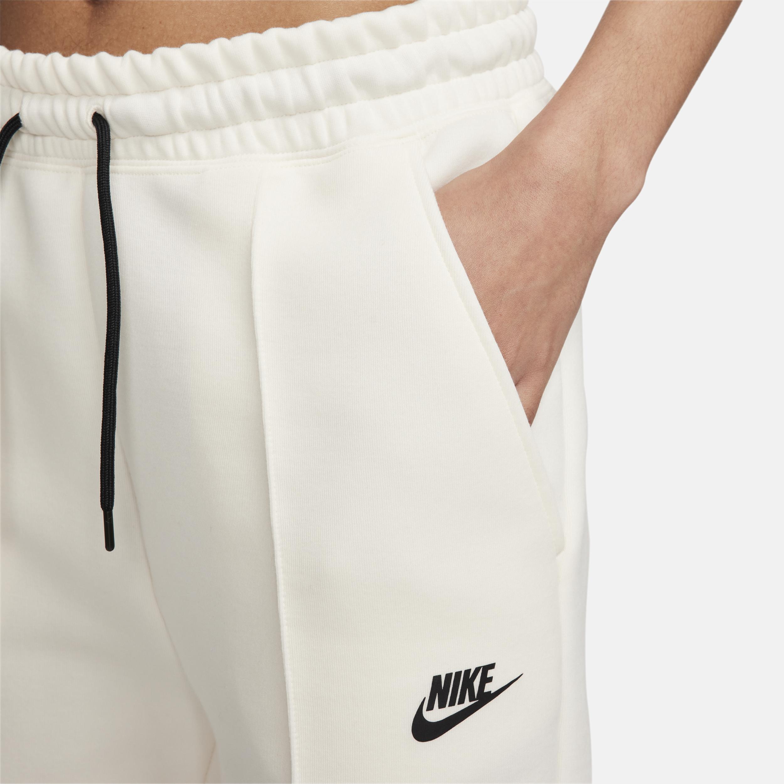 Nike Womens Nike NSW Tech Fleece MR Joggers - Womens Pale Ivory/Black Product Image