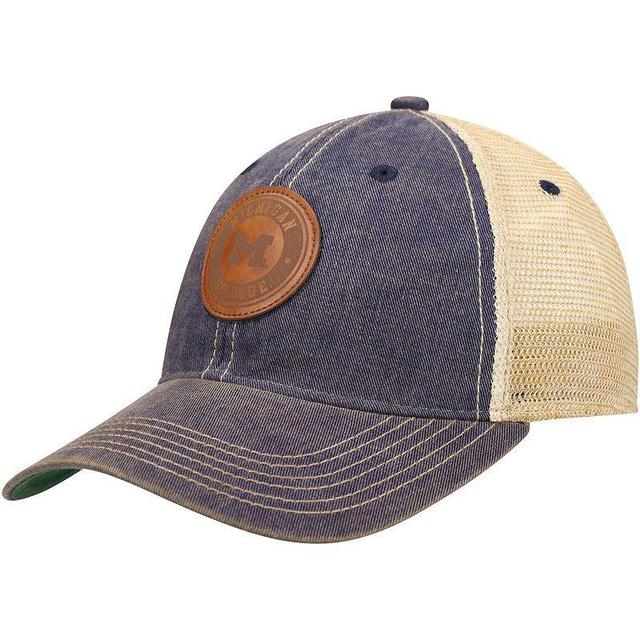 Mens Michigan Wolverines Target Old Favorite Trucker Snapback Hat, Blue Product Image