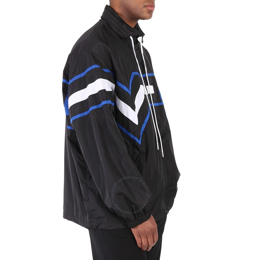 Black Greca Logo Print Blouson Jacket Product Image