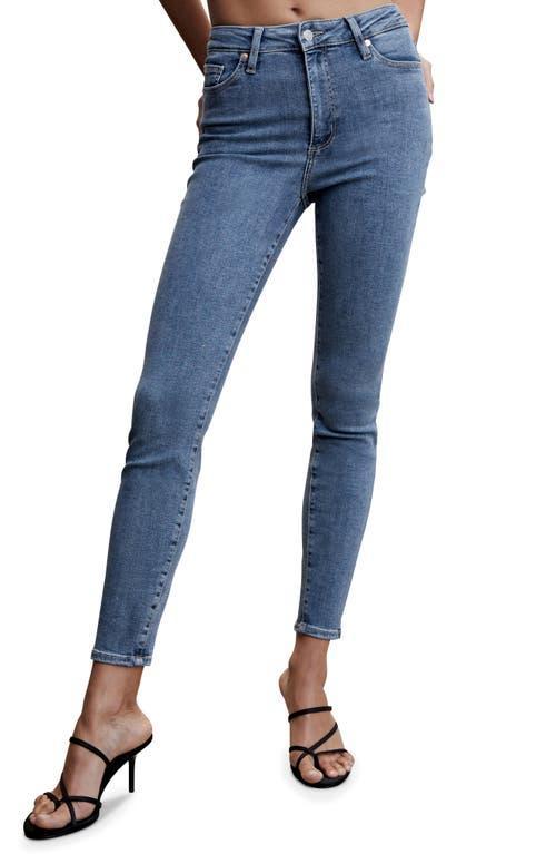 MANGO - High-rise skinny jeans medium blue - 2 - Women Product Image