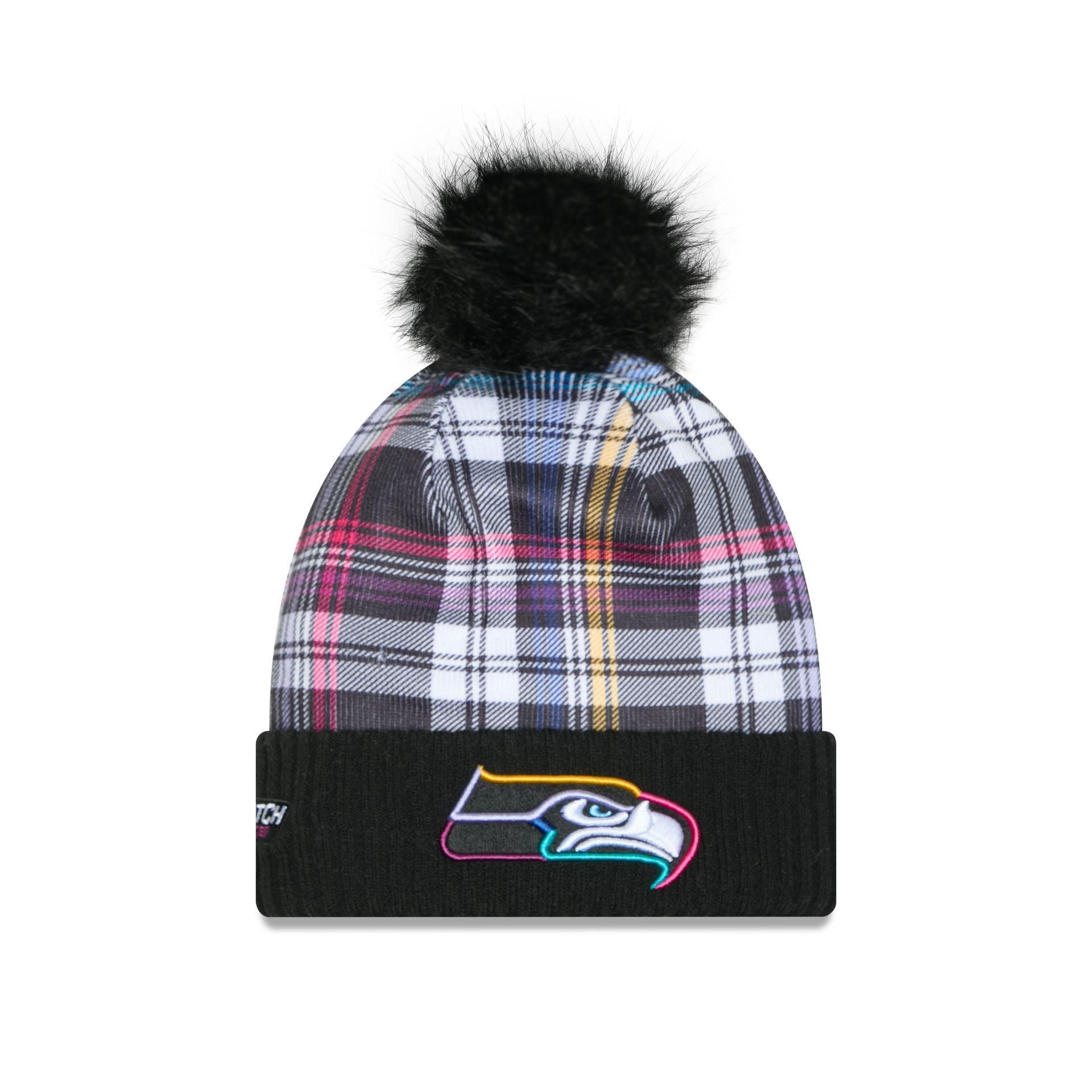 Seattle Seahawks 2024 Crucial Catch Women's Pom Knit Hat Female Product Image