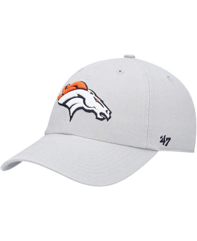 Mens Gray Denver Broncos Clean Up Adjustable Hat Product Image