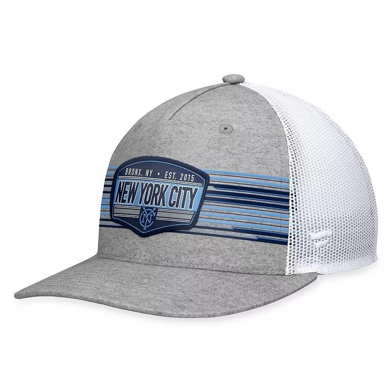 Mens Fanatics Branded Steel New York City FC Stroke Trucker Snapback Hat Product Image