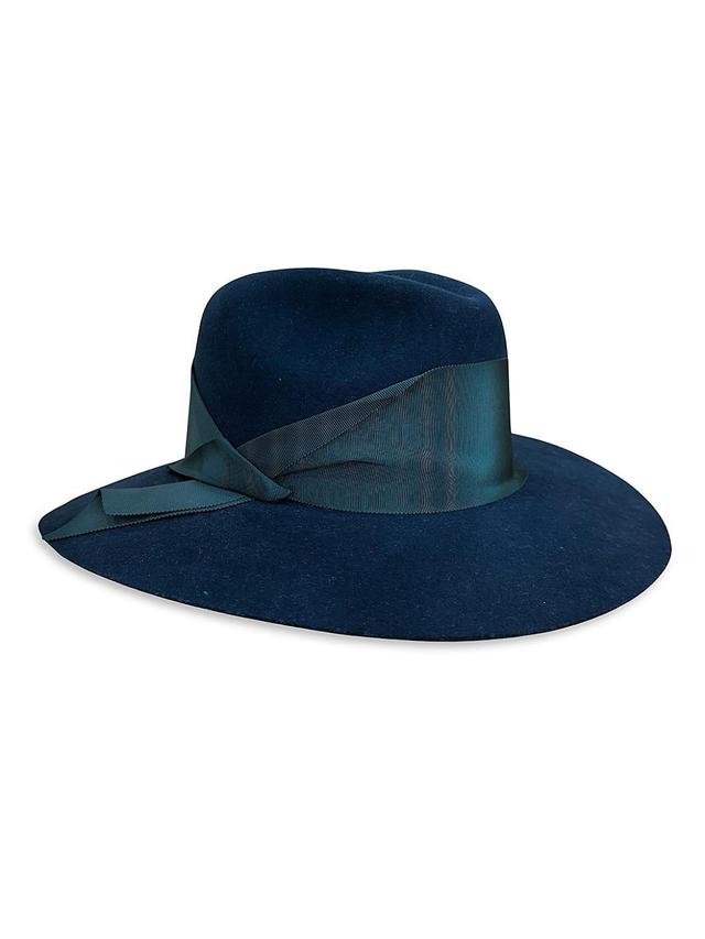 Womens Gardenia Asymmetric Ribbon Fedora Product Image