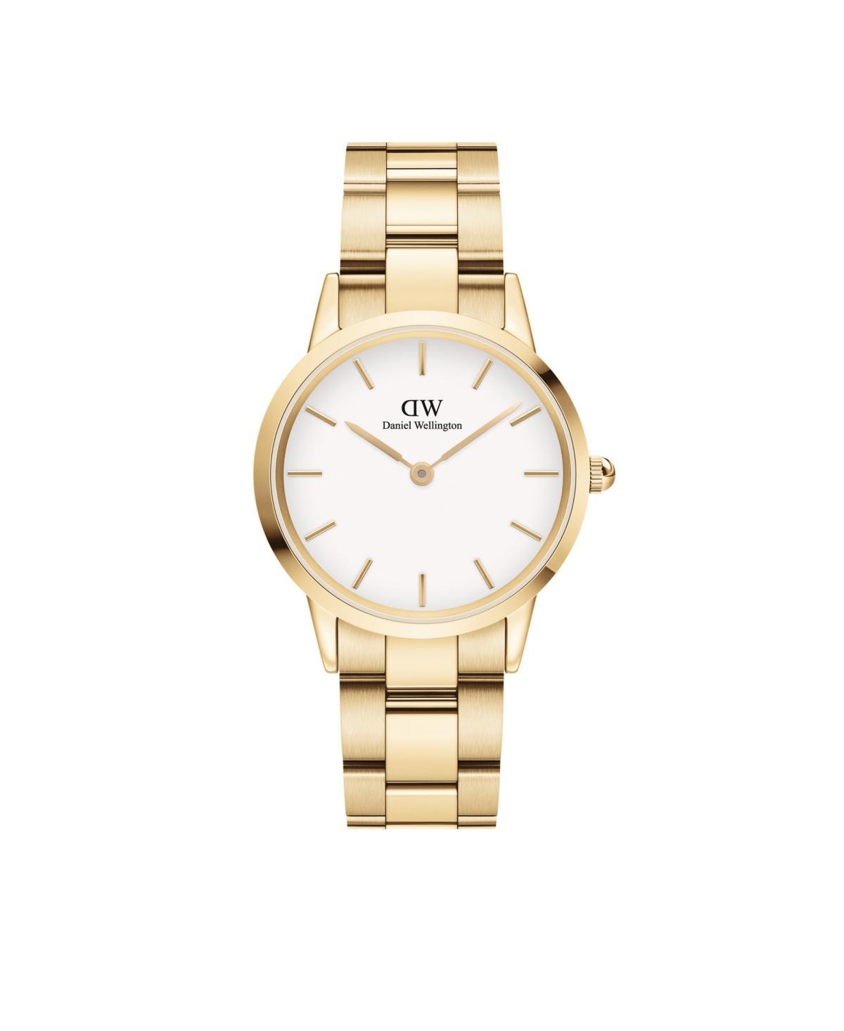 Daniel Wellington Womens Iconic Link Gold-Tone Stainless Steel Watch 32mm - Gold-Tone Product Image