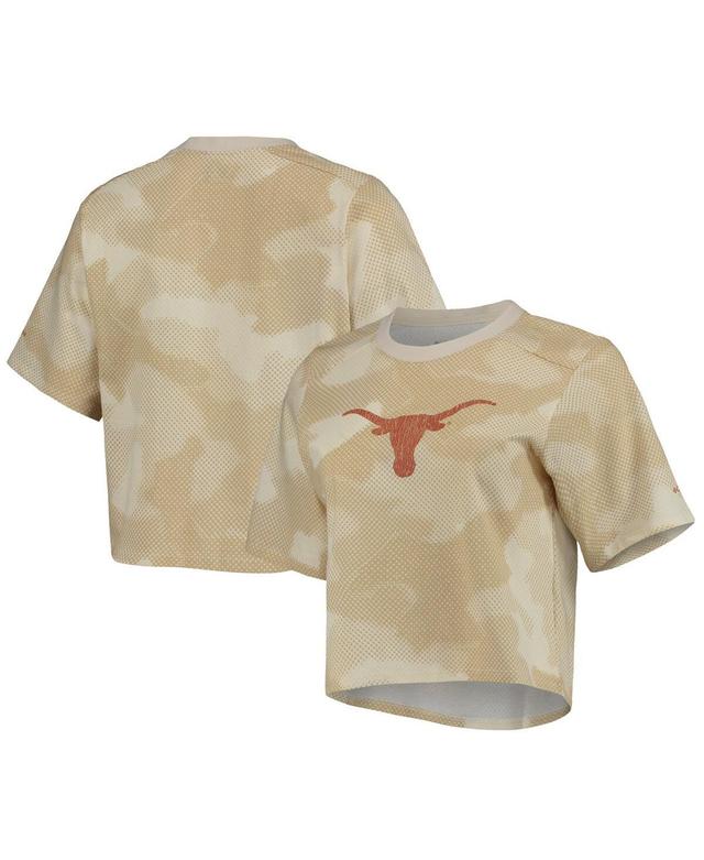 Womens Columbia /Tan Texas Longhorns Park Camo Boxy T-Shirt Product Image