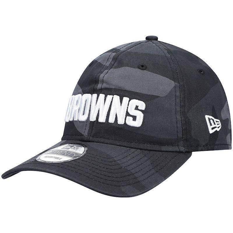 Men's New Era Charcoal Cleveland Browns Camo Core Classic 2.0 9TWENTY Adjustable Hat Product Image