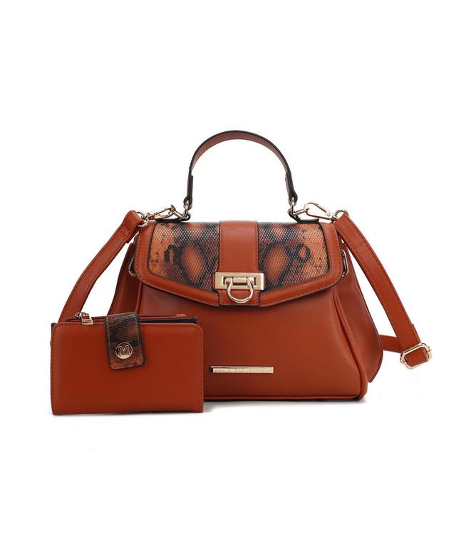 Mkf Collection Geny Faux-Snake Embossed Women s Shoulder bag with Wallet by Mia K Product Image