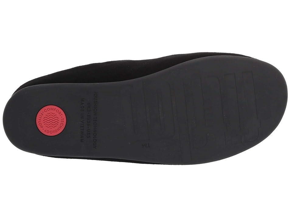 FitFlop Chrissy Genuine Shearling Lined Mule in Black Suede at Nordstrom, Size 7 Product Image