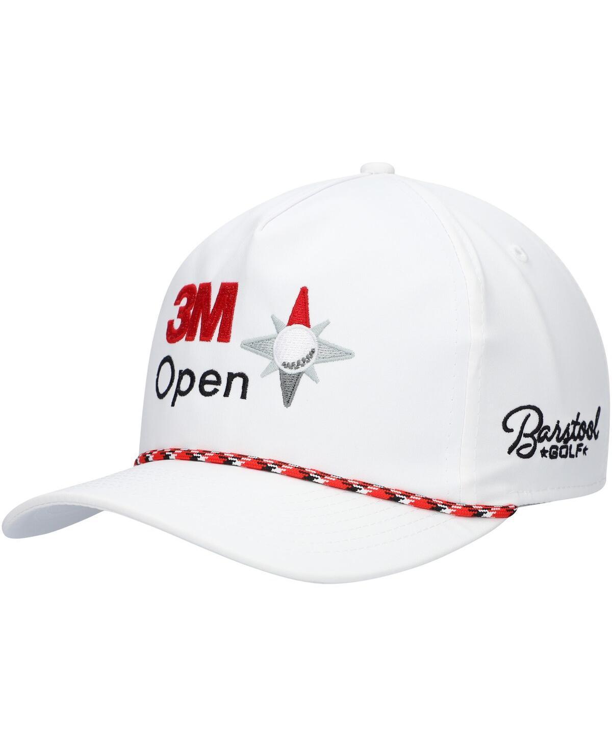 Mens Barstool Golf White 3M Open Rope Snapback Hat Product Image