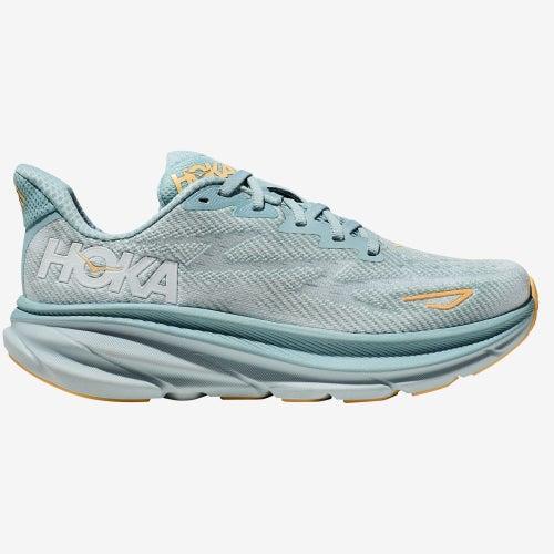 Hoka Mens HOKA Clifton 9 - Shoes White/Blue Product Image