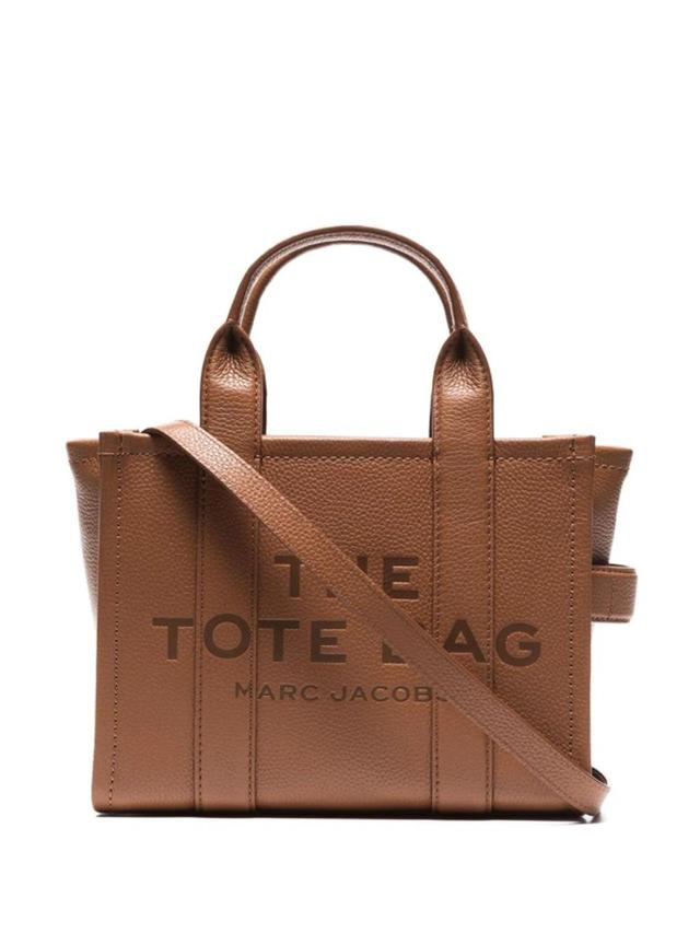 MARC JACOBS The Leather Small Tote Bag In Brown Product Image