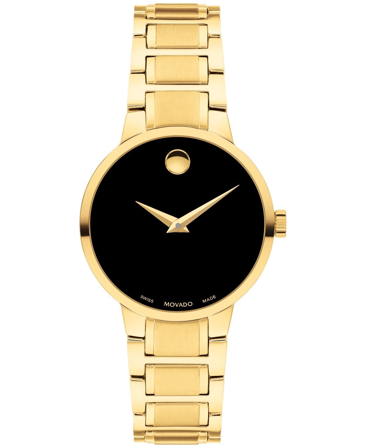 Movado Womens Portfolio Swiss Quartz Yellow Pvd Watch 28MM - Gold-tone Product Image