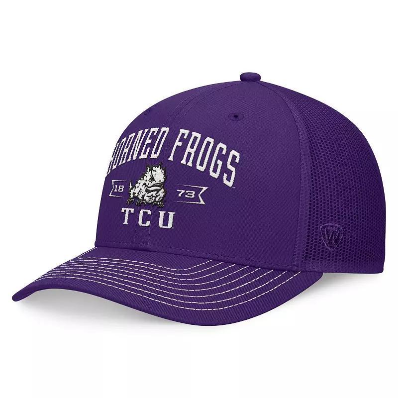 Mens Top of the World TCU Horned Frogs Carson Trucker Adjustable Hat Product Image