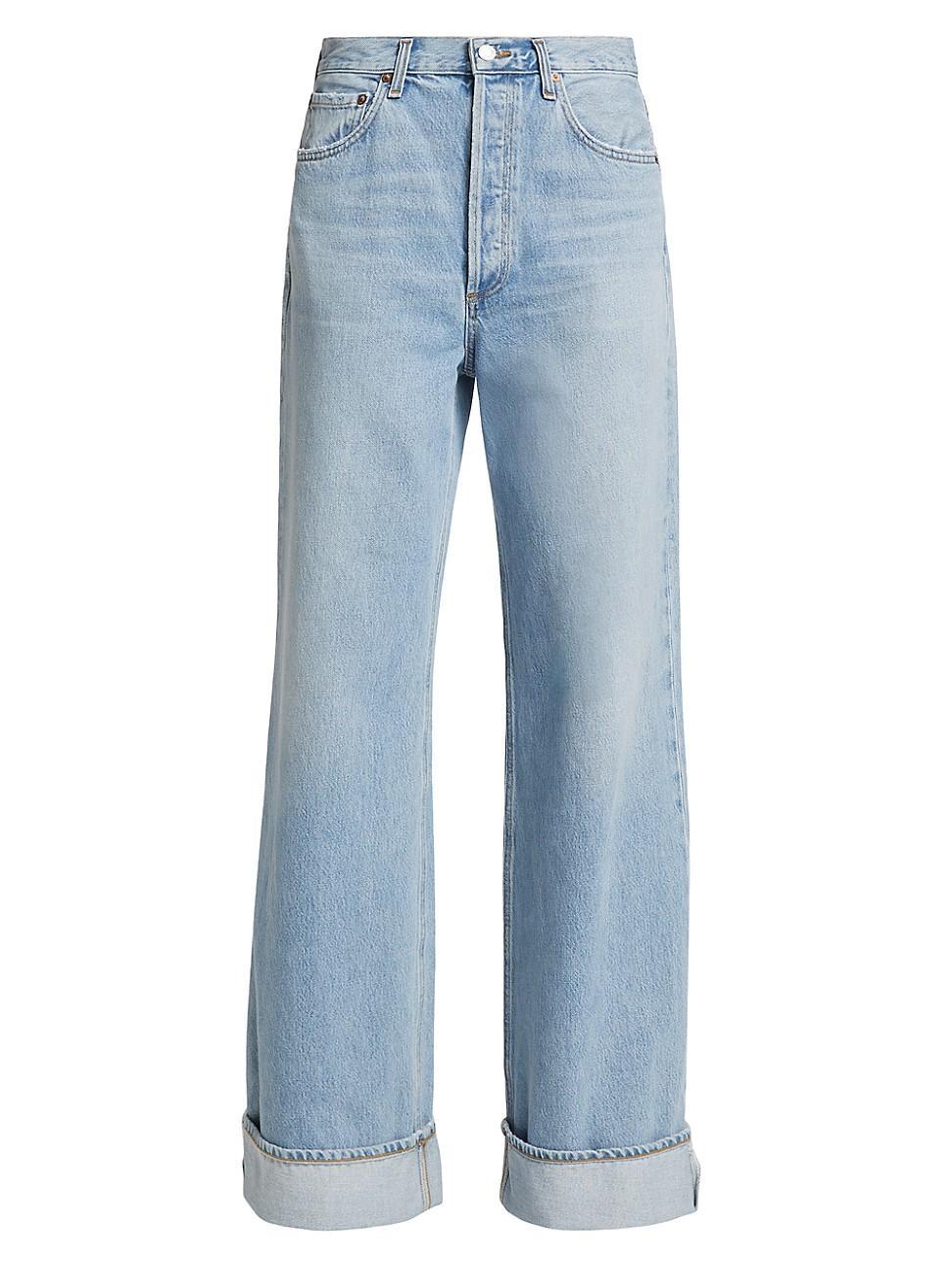 Womens Dame Rolled Wide-Leg Jeans Product Image