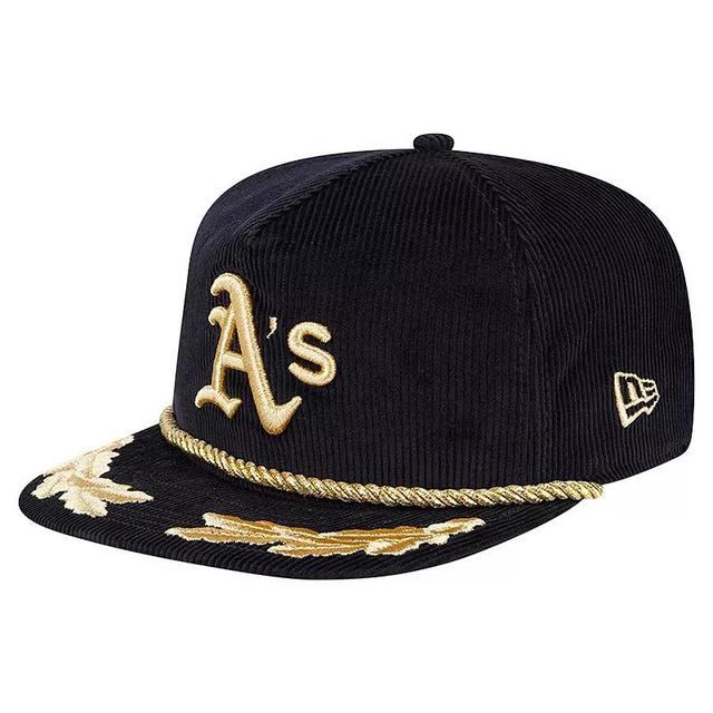 Mens New Era Oakland Athletics Corduroy Filigree Golfer Adjustable Hat Product Image