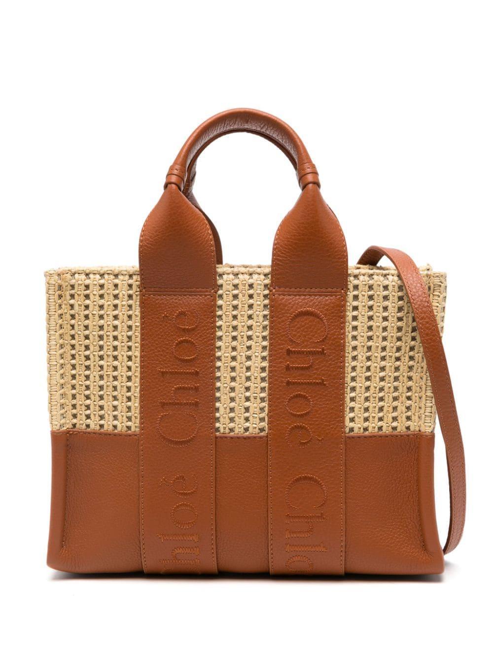 Small Woody Tote Bag In Brown Product Image