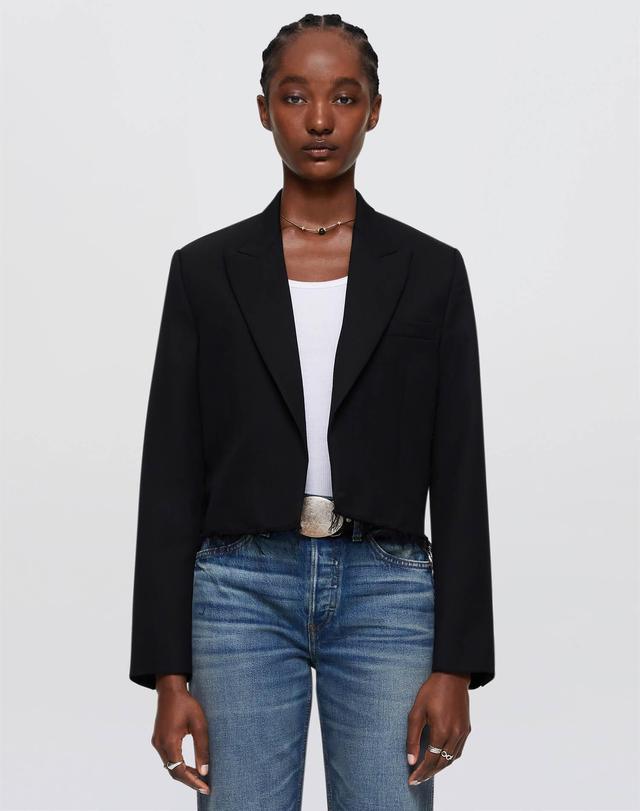 Cutoff Boyfriend Blazer - Black Product Image